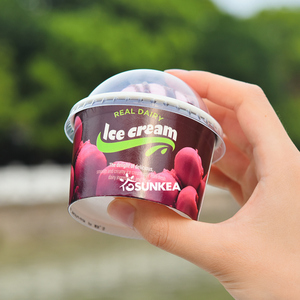 Conteneur pour collations, glaces et bols d'açaï Sunkea, logo personnalisé imprimé, plusieurs scènes, kraft, écologique - Product Image 6