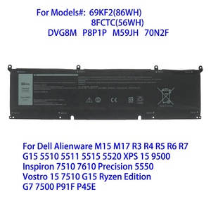 Batería de Repuesto de Alta Calidad 69KF2 para Portátiles Dell Alienware M15 M17 R3 R4 R5 R6 R7 G15 5510 5511 5515 <span class=keywords><strong>5520</strong></span> XPS 15 9500 <span class=keywords><strong>Inspiron</strong></span> 7510 7610 - Product Image 2