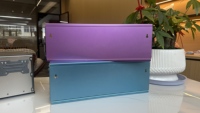 Boîte de rangement pour cassettes audio en alliage d'aluminium anodisé, solide et empilable, pour organiser les cassettes et garder le bureau et la pièce bien rangés