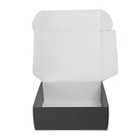Boîte de livraison à rabat noir mat, couleur d'impression personnalisée, 50 pièces, emballage en carton, pour courrier ondulé