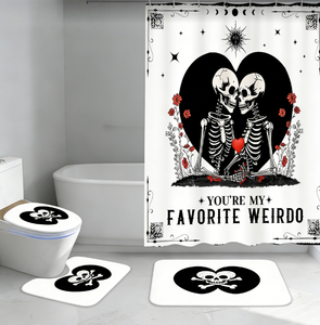 Ensemble <span class=keywords><strong>de</strong></span> rideaux <span class=keywords><strong>de</strong></span> <span class=keywords><strong>douche</strong></span> personnalisés en 3D pour la Saint-Valentin, imperméable, résistant à la moisissure, décoration <span class=keywords><strong>de</strong></span> salle <span class=keywords><strong>de</strong></span> bain avec crochets, plusieurs modèles - Product Image 1