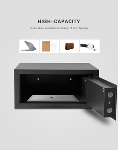 OBT-2043MB Basics Electronic Digital Steel <b>Security</b> Safe Home Office Hotel Money Cash Safe <b>Box</b> With Two Keys Password - Product Image 3