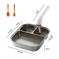 Poêle à frire trois-en-un en aluminium contenant du titane, écologique, durable, pour la cuisine à domicile, poêle à frire pour les œufs