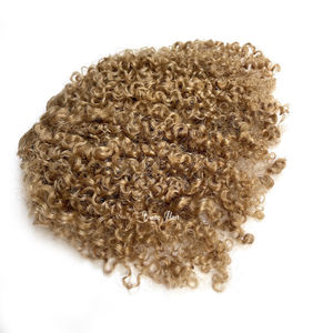 生非洲卷毛缅甸蜂蜜金发扭结卷发27自然小扭结非洲卷发纬纱波杰瑞卷发人类发束 - Product Image 3