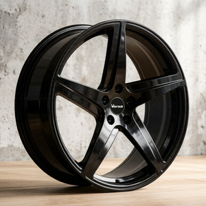 ล้อฟอร์จ Viorock สีดำเงา <span class=keywords><strong>5</strong></span> ก้าน ขนาด 18 <span class=keywords><strong>19</strong></span> 20 21 22 23 24 นิ้ว แบบโมโนบล็อกสั่งทำพิเศษ เหมาะสำหรับ BMW Mercedes Audi Porsche Tesla - Product Image 3