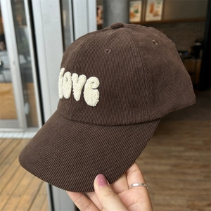 Universel Hiver Chaleur 100% Velours Côtelé Matériel Usine Extérieur Mode Serviette Brodé Logo Baseball Chapeau - Product Image 3