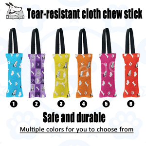 <b>Interactive</b> Dog Tug Chew <b>Toy</b> with Handle - Tear-Resistant Teething Relief <b>Toy</b> for Small/Medium Dogs Multi Colors - Product Image 6