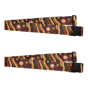 2-Pack Tribe Design Custom Print Logo Polyester Adjustable Buckle <b>Webbing</b> Luggage Strap Set Belt Luggage Strap for Travel - Product Image 2