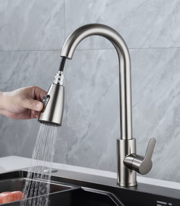 Kitchen Sink Faucet with Pull Down Sprayer Stainless Steel - Product Image 3
