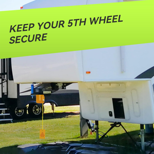 5 वां पहिया भारी शुल्क स्टील किंग पिन लॉक, एंटी चोरी चेतावनी टैग के साथ चोर - Product Image 6