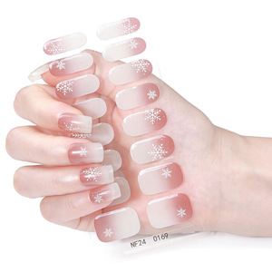 Pegatinas de Uñas en Gel 3D Navideñas de Zhengxiang, Calcomanías Francesas con Diseño de Copos de Nieve, Gel de Uñas de Plástico Semi-Curado con Luz UV - Product Image 2