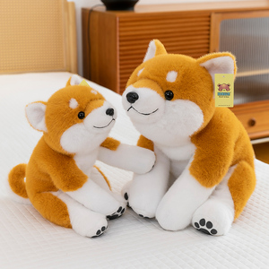 Nuevos juguetes de piel de animales de peluche-Figuras lindas de perro <span class=keywords><strong>Shiba</strong></span> <span class=keywords><strong>Inu</strong></span> para regalos de niños - Product Image 3