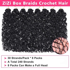 Zizi 28-Inch Micro Yanky Xoắn Crochet Tóc Bím Tóc 240 Sợi Tóc Vàng Tổng Hợp Mini Hộp Bím Tóc Với Tự Nhiên Xoăn Kết thúc Phụ Nữ - Product Image 6