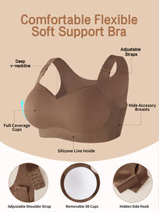 <span class=keywords><strong>Soutien</strong></span>-<span class=keywords><strong>gorge</strong></span> sans couture <span class=keywords><strong>grande</strong></span> <span class=keywords><strong>taille</strong></span> pour poitrine généreuse Bretelles larges réglables <span class=keywords><strong>Soutien</strong></span>-<span class=keywords><strong>gorge</strong></span> <span class=keywords><strong>invisible</strong></span> à couverture complète avec dos en X - Product Image 4