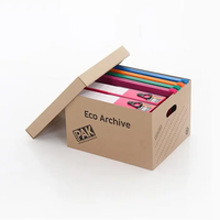 Boîte mystère en carton kraft personnalisée, fabrication directe d'usine, avec gaufrage CMYK, estampage à chaud, style dossier, matériaux recyclés pour les fêtes