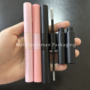 ISMAN Luxury 4ml+4ml Dual Ended Mascara Tube Pink Black Round <strong>Eyelash</strong> <strong>Glue</strong> Bottle Wholesale Private Label Custom Pro Factory - Product Image 6