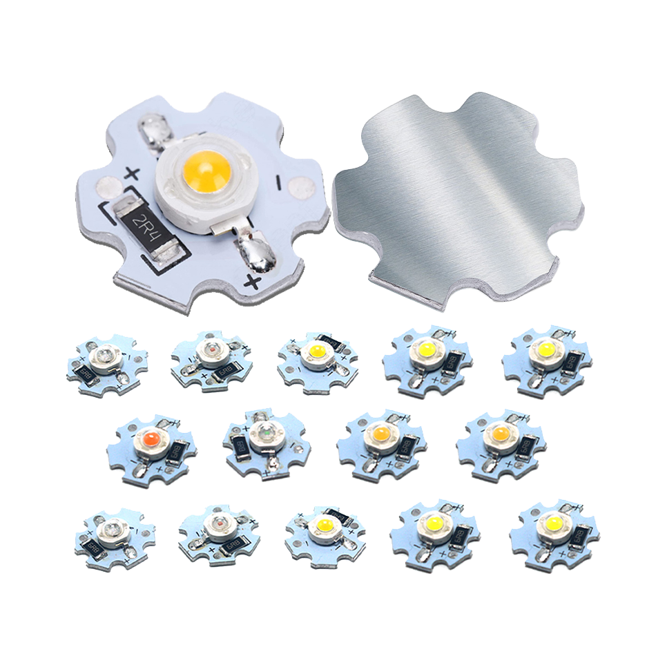1W High Power Warm/Cool White LED Dimmable 350mA 130-150lm 3.0-3.6V Long Lifetime 30000hrs for Spotlight (Lumen Style)