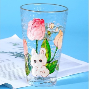 Taza de cristal pintada a mano hecha a mano para el Día de los niños, juego de <span class=keywords><strong>pintura</strong></span> de cristal para colorear Diy <span class=keywords><strong>con</strong></span> 12 colores de <span class=keywords><strong>pintura</strong></span> acrílica, taza de cristal Diy - Product Image 1