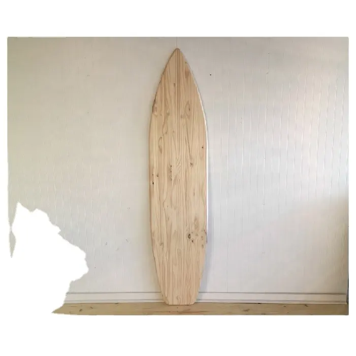 Tabla de surf Arte de pared Idea de regalo única Tabla de surf de madera natural de 6 pies sin terminar