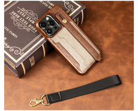 Nouvel étui en cuir de mode pour iPhone 15 Pro max fente pour carte étui en cuir véritable pour étui de téléphone