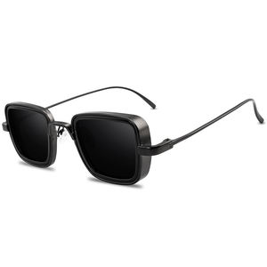 Gafas de sol de conducción para hombre, diseño de <span class=keywords><strong>marca</strong></span> masculinas de lentes de sol, montura gruesa caliente, metálicas, cuadradas Retro, de la India, nuevas - Product Image 5
