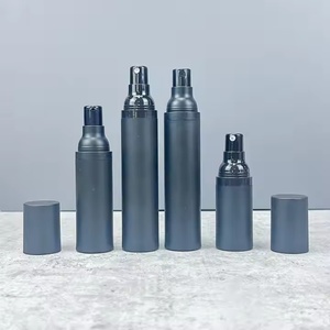 En stock, flacon pompe sans air en plastique PP noir de 30 ml, 50 ml, 15 ml, flacon sans air pour soins de la peau du visage avec pompe pulvérisateur de lotion - Product Image 5