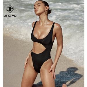 Traje de Baño Bikini Brasileño Personalizado de Marca Privada OEM, Conjunto Sexy de Una Pieza con Abertura en un Hombro - Product Image 4