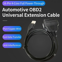 Cable Adaptador USB Hembra OBD2 de 16 Pines para Automóvil, Aislamiento de PVC, Blindaje de Lámina de Aluminio, Conexión Plug and Play, Transmisión de Datos de Alta Velocidad, 1M
