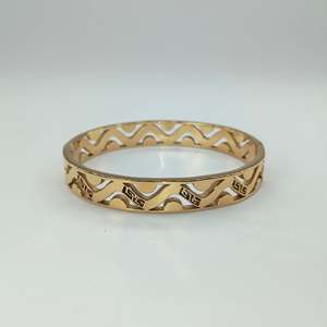Fashion <b>Bangle</b> 316L Stainless Steel PVD Gold Plating Sustainable Resistant Bracelet - Product Image 1