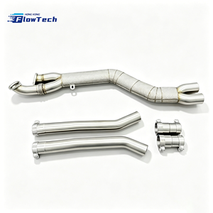 ท่อไอเสีย FlowTech คุณภาพสูง SS304 สำหรับ BMW G80 G82 G87 M3 M4 M2 S58 3.0L Twin Turbo รุ่นปรับปรุงสำหรับรถแข่ง พร้อมแผ่นกันความร้อน - Product Image 4