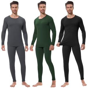 Faible MOQ Nouveauté 2026 Ensemble de sous-vêtements thermiques pour homme à manches longues en Modal/Coton super doux et épais avec empiècements Automne - Product Image 1