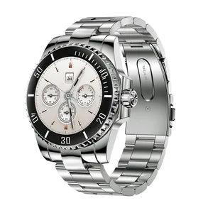 Linwear高端智能手表LT15不锈钢腕表，配有瑞士手工5ATM防水BT呼叫智能手表2024