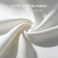 Tissu de literie hôtelier de qualité commerciale 100% coton satiné tissé écologique 260TC 40Sx40S pour draps et linge de lit