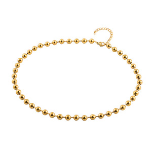 สร้อยคอคลาวิเคิลแบบโซ่ลูกบอลชุบทอง 18K สแตนเลสสตีลยี่ห้อ Yunnique ดีไซน์เรขาคณิตแบบมินิมอลสำหรับเครื่องประดับแฟชั่น - Product Image 5