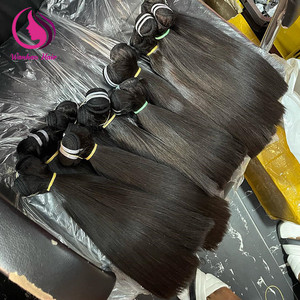Proveedor de cabello virgen alineado con cutícula completa al por mayor de fábrica, paquetes de tejido de cabello humano camboyano Natural <span class=keywords><strong>Remy</strong></span> virgen 100% - Product Image 1