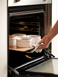 ถ้วยราเมกินเคลือบเซรามิกสีขาว ขนาด 8 ออนซ์ เป็นมิตรกับสิ่งแวดล้อม เหมาะสำหรับใส่ซอส ของหวาน พุดดิ้ง คัสตาร์ด ซูเฟล่ ใช้กับเตาอบได้ - Product Image 6