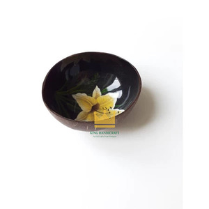 Bulk High-End <b>Lacquerware</b> Coconut Bowls Custom Pattern Natural Shell Bowls from Vietnam Cheap Price - Product Image 1