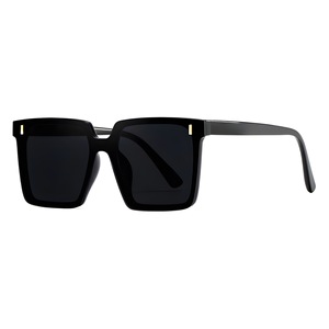 แว่นกันแดดทรงสี่เหลี่ยมกรอบใหญ่ใหม่สำหรับผู้หญิง เลนส์พีซีสีดำ ป้องกันรังสียูวี 400 แฟชั่นทันสมัยจากไถโจว - Product Image 3