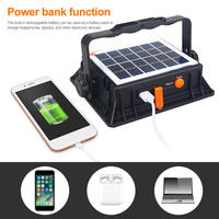 Projecteur pliable super lumineux 100W à faisceau large alimenté par la lumière de travail solaire d'inondation portative de camp rechargeable