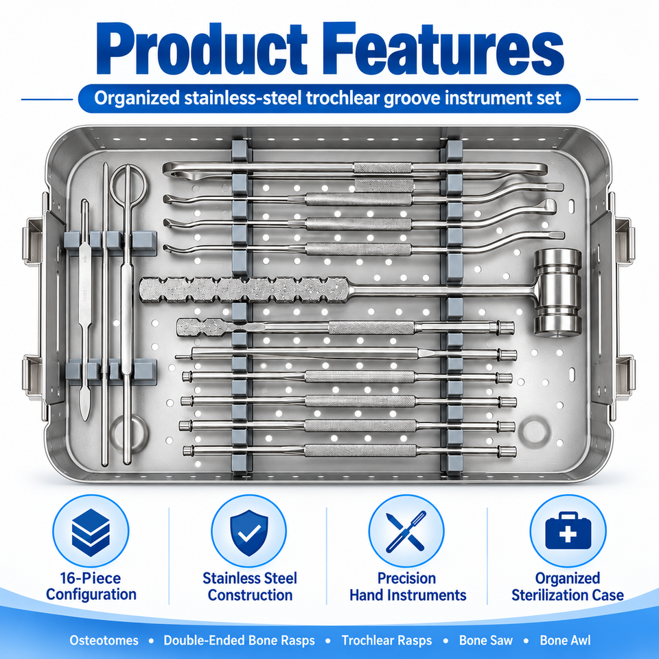Operative Hand Instruments Customizable Stainless Steel Hand Instrument Kit with Chisel Rasp Saw ...