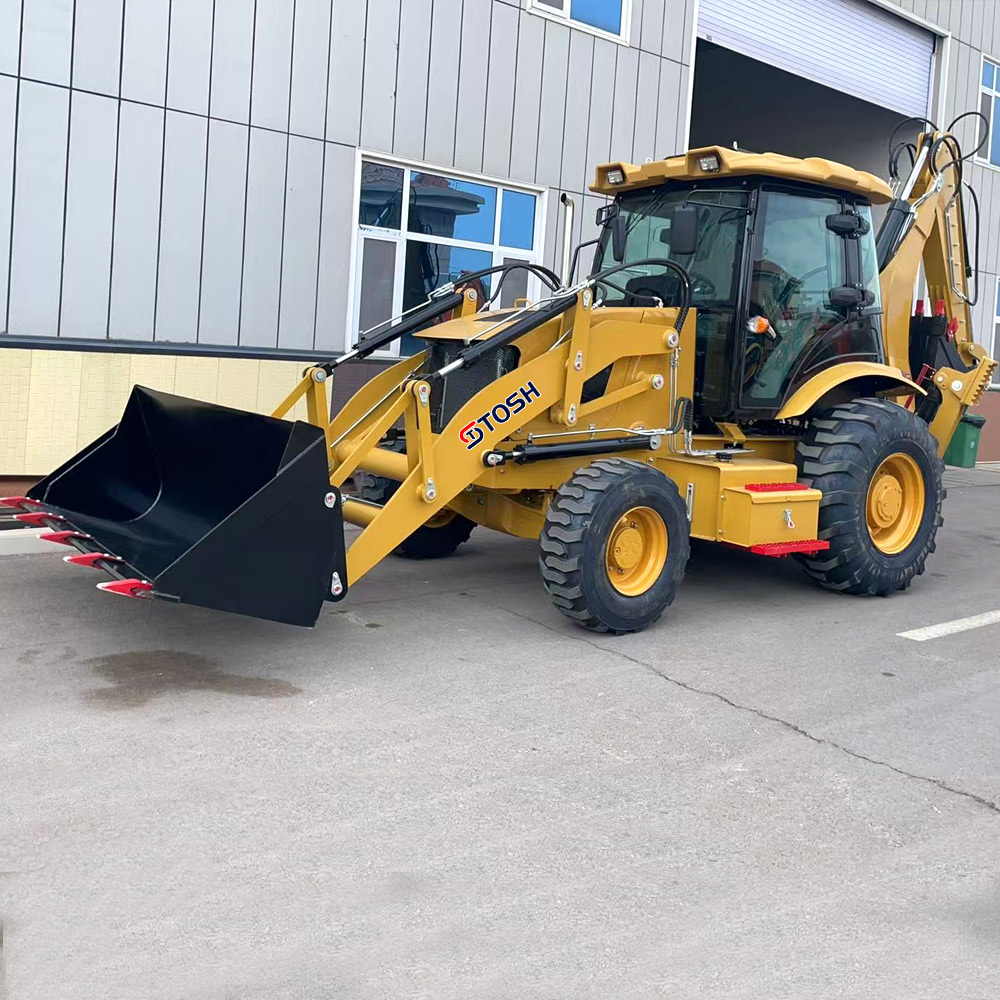 TOSH Earth-Moving Machinery Retroexcavadora Diesel Front Loader and Backhoe Tractor Backhoe Loader 2-Year Warranty
