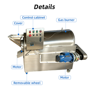 Tostador Rotatorio de Nueces de Alta Eficiencia, Tambor de Acero Inoxidable, Control PLC, Volteo Automático, Pantalla Digital, 200KG/Hora, 220V, Shandong <span class=keywords><strong>Kruger</strong></span> - Product Image 2