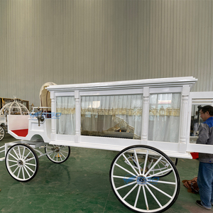 2025 Carrosse funéraire vintage à chevaux, couvert de verre, électrique, traîné par des chevaux, pour cercueil - Product Image 2