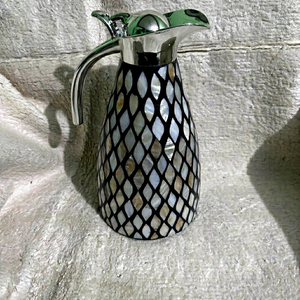 Carafe Arabe Moderne de Luxe en Nacre pour Boissons Chaudes et Froides, avec Incrustation de Coquillages, Pichet à Eau en Acier Inoxydable, Théière MOP - Product Image 1