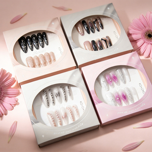 Nuevas uñas postizas de lujo de moda, ABS, con cobertura completa, en forma de almendra, personalizadas, estilo bailarina, stiletto, al por mayor - Product Image 1