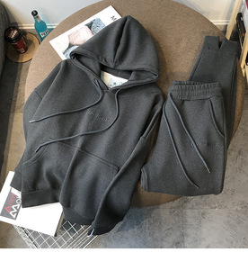 Ensemble de survêtement sport et loisirs pour femme, en <span class=keywords><strong>velours</strong></span> épais, avec sweat à capuche ample et leggings, vente en gros - Product Image 3