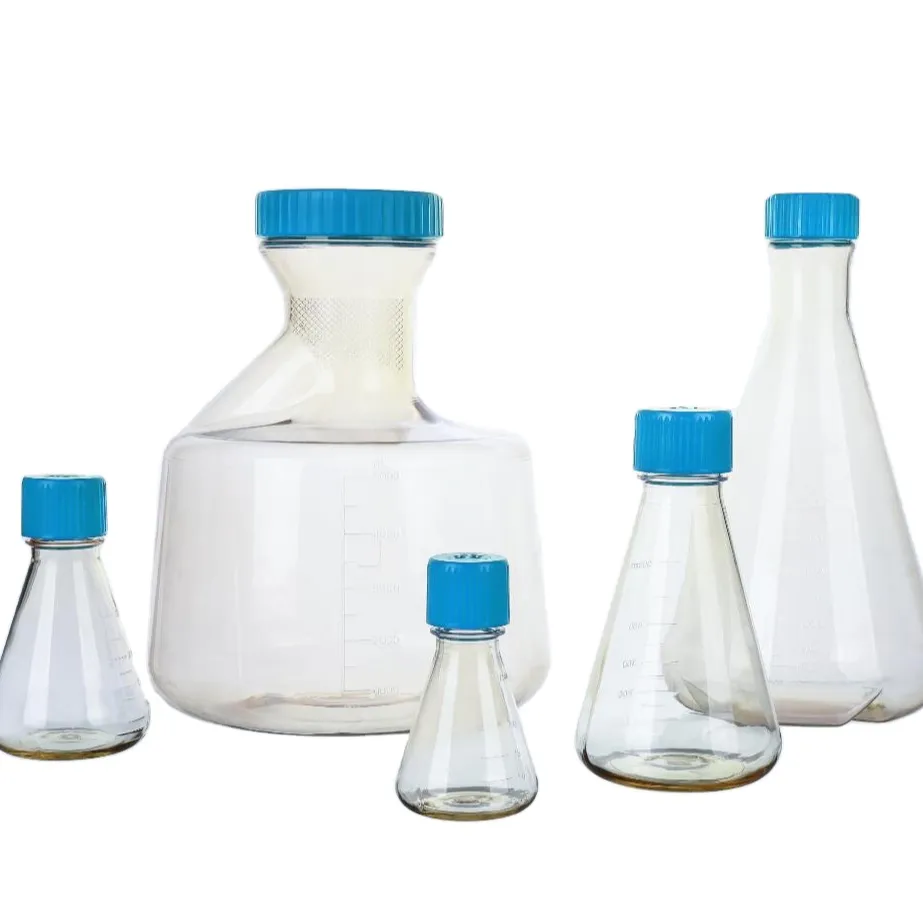 125ml 250ml 500ml 1000ml Clear Erlenmeyer Conical Flask for Chemistry Laboratory