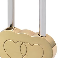 Cadenas de voyage en laiton de 40 mm, forme cœur, étanche, antirouille, avec anse renforcée, à clé, pour bagages, salle de sport, porte, valise, vente en gros OEM