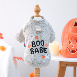 Vente en gros automne hiver <span class=keywords><strong>citrouille</strong></span> fantôme <span class=keywords><strong>chien</strong></span> Costumes mignon chiot chats mode décontractée pour animaux de compagnie Halloween vêtements pour animaux de compagnie - Product Image 4