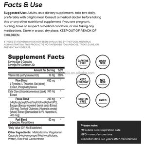 Hot Custom Logo Alpha GPC L-Theanine Brain <span class=keywords><strong>Supplements</strong></span> Boost Concentration <span class=keywords><strong>Memory</strong></span> para adultos y mujeres embarazadas - Product Image 3